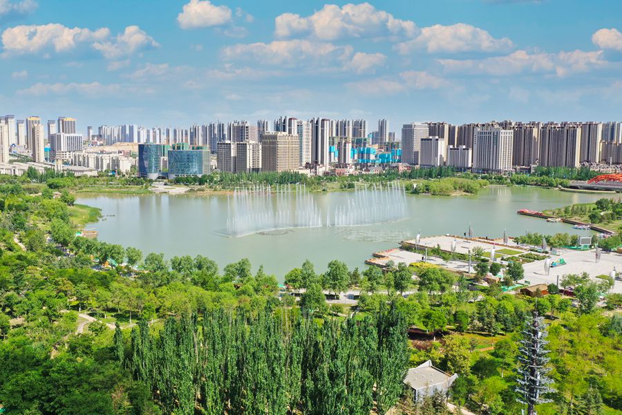 蘭州新區：十年蝶變 魅力無限。蘭州新區黨工委辦公室供圖