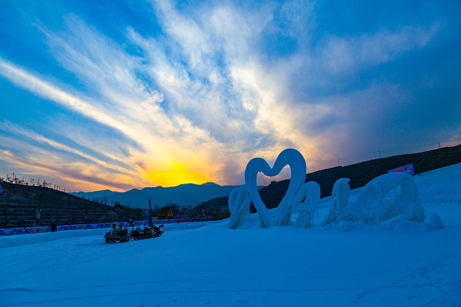 冰雪世界。榆中縣委宣傳部供圖
