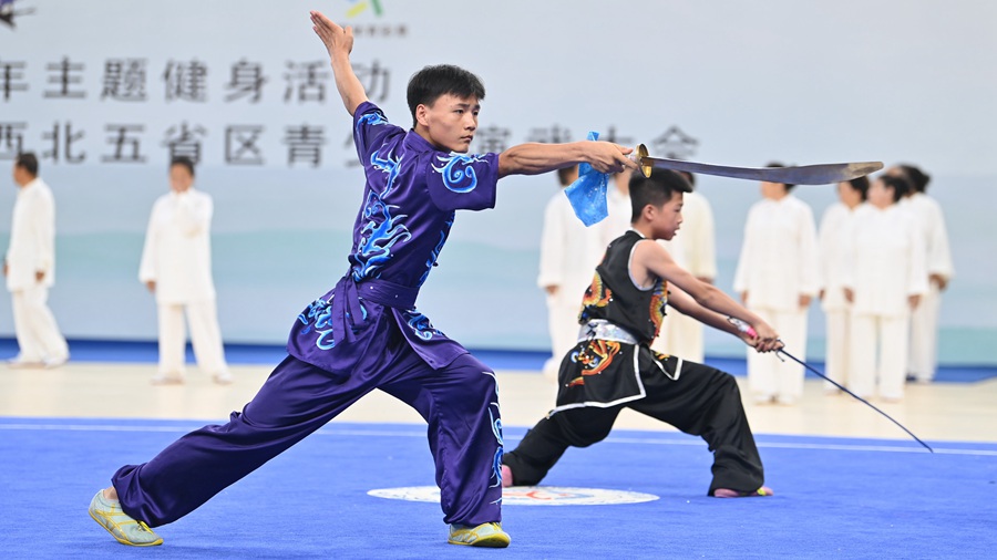 第三屆“甘小俠”西北五省區青少年演武大會在平涼市開幕。甘肅省體育局供圖