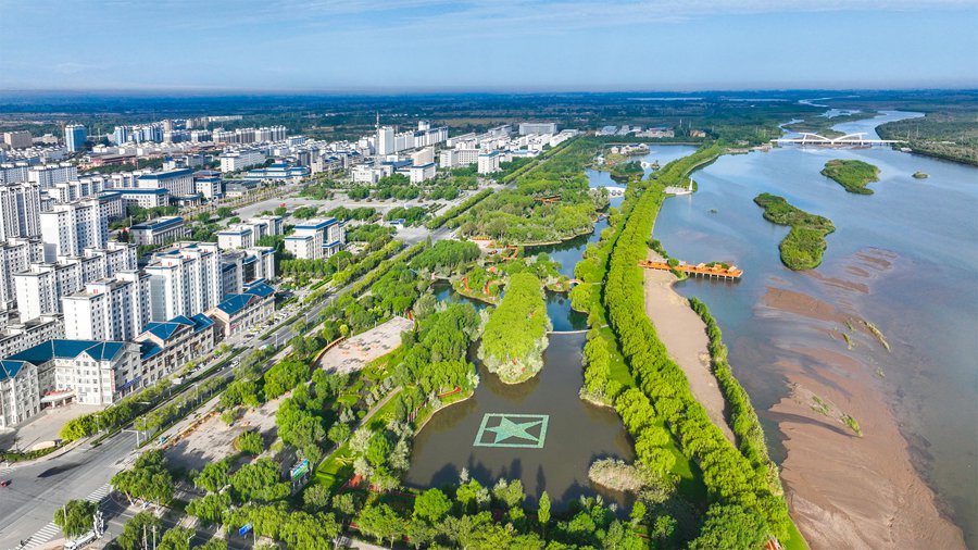 高臺國家城市濕地公園秋景美如畫。屈昶攝