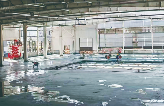 施工現場。馬進海攝